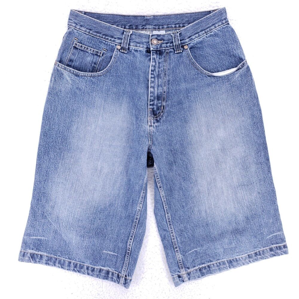 Banana Jack Jean Shorts Denim Cotton Mens SZ 34 Blue VTG Carpenter 90s Baggy Y2K